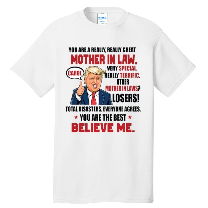 Funny Christmas Gift For Mother In Laws Trump Gift For Motherinlaw From Daugh Tall T-Shirt