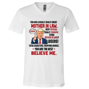 Funny Christmas Gift For Mother In Laws Trump Gift For Motherinlaw From Daugh V-Neck T-Shirt