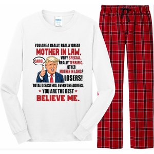 Funny Christmas Gift For Mother In Laws Trump Gift For Motherinlaw From Daugh Long Sleeve Pajama Set