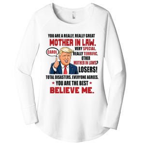 Funny Christmas Gift For Mother In Laws Trump Gift For Motherinlaw From Daugh Women's Perfect Tri Tunic Long Sleeve Shirt