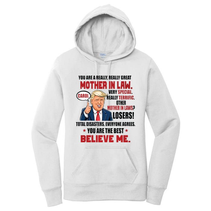 Funny Christmas Gift For Mother In Laws Trump Gift For Motherinlaw From Daugh Women's Pullover Hoodie