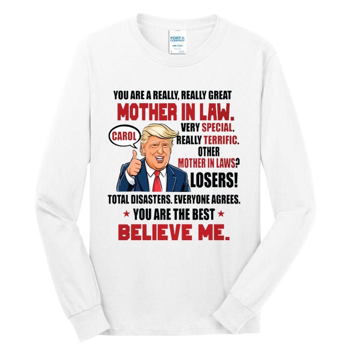 Funny Christmas Gift For Mother In Laws Trump Gift For Motherinlaw From Daugh Tall Long Sleeve T-Shirt