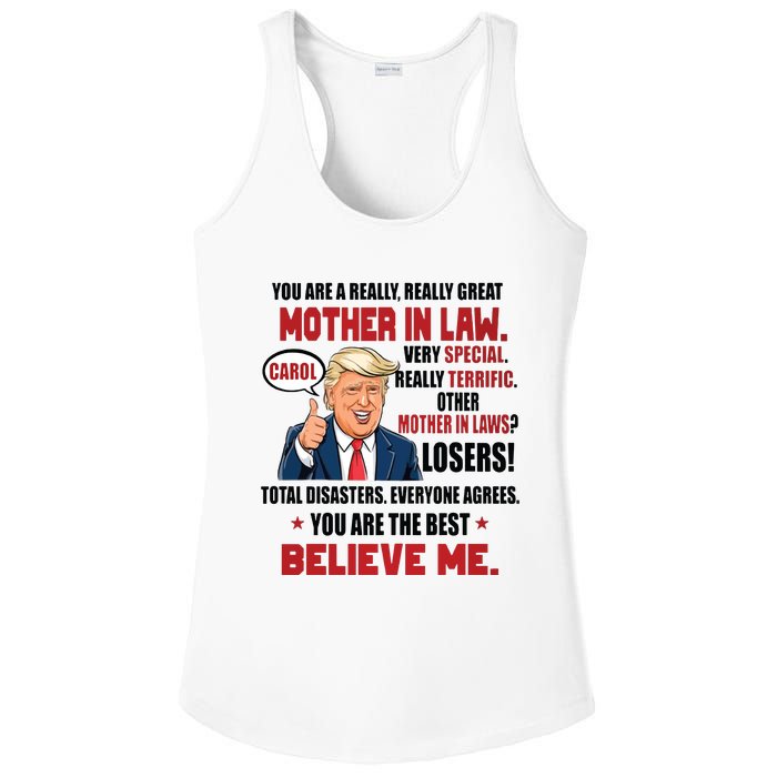 Funny Christmas Gift For Mother In Laws Trump Gift For Motherinlaw From Daugh Ladies PosiCharge Competitor Racerback Tank