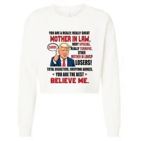 Funny Christmas Gift For Mother In Laws Trump Gift For Motherinlaw From Daugh Cropped Pullover Crew