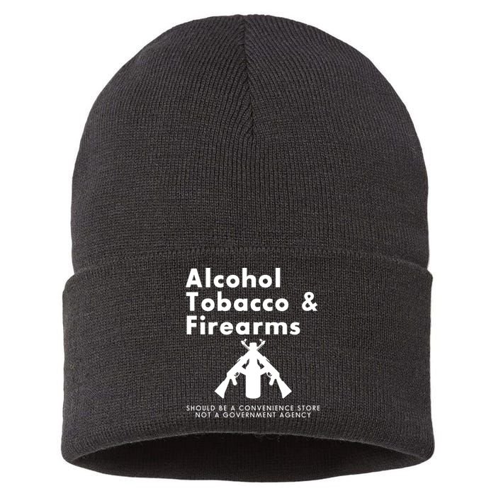 Funny Conservative Gun Rights Second Amendment Sustainable Knit Beanie