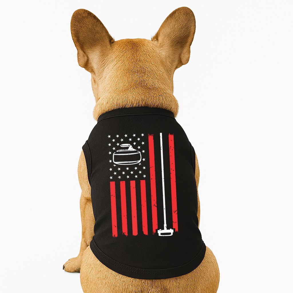 Funny Curling Gift For Men Women Curling Players USA Team Doggie Tank
