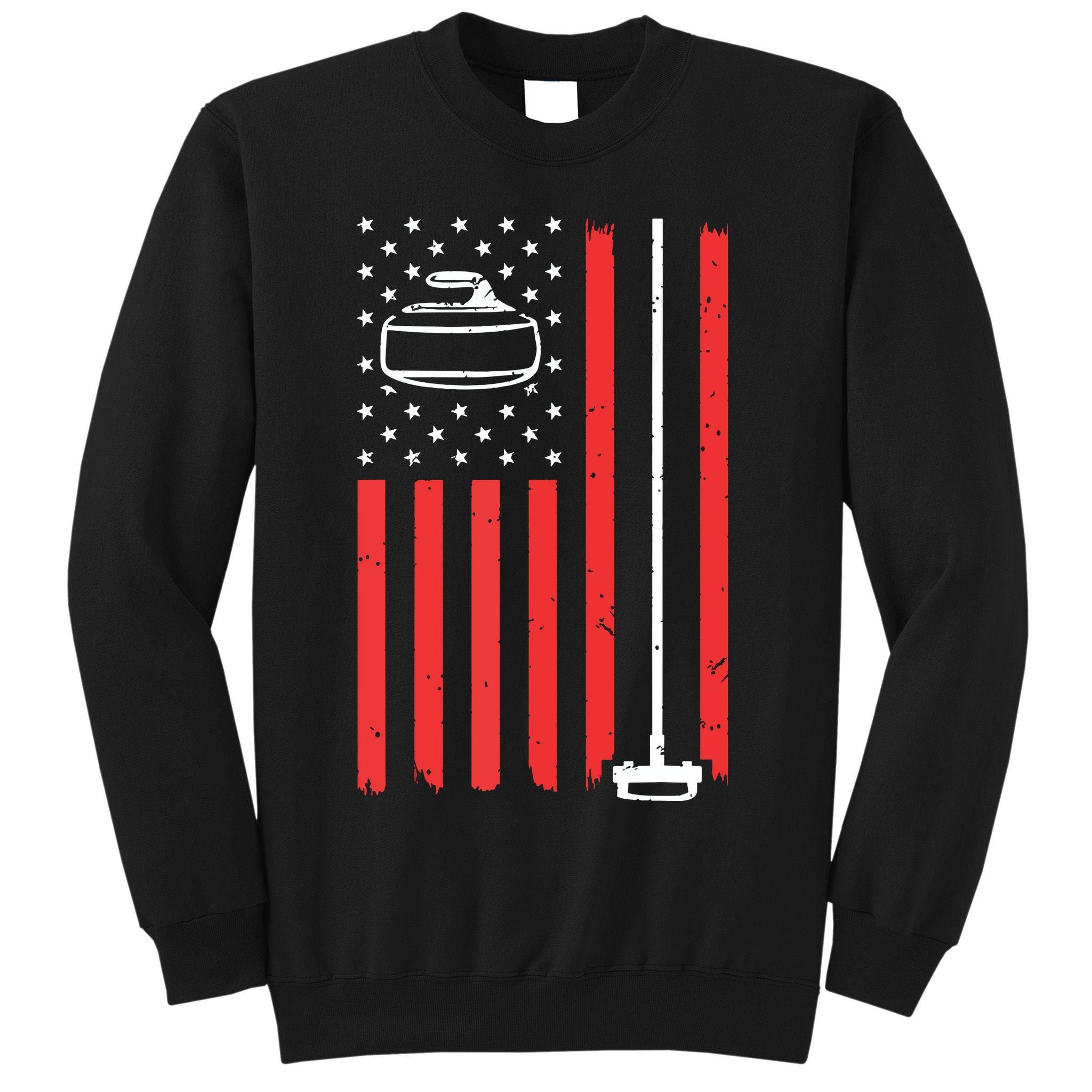 Funny Curling Gift For Men Women Curling Players USA Team Sweatshirt