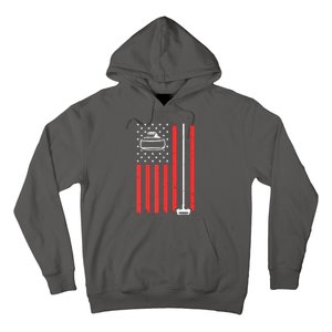 Funny Curling Gift For Men Women Curling Players USA Team Hoodie