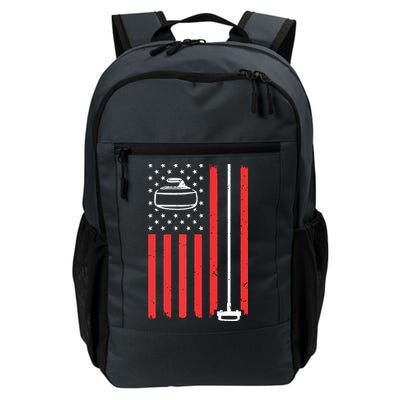 Funny Curling Gift For Men Women Curling Players USA Team Backpack