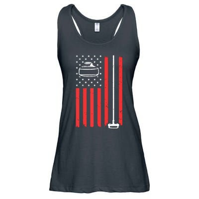 Funny Curling Gift For Men Women Curling Players USA Team Ladies Essential Flowy Tank