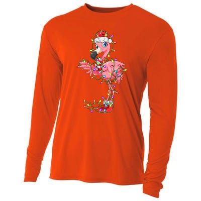 Flamingo Christmas Gift Pink Flamingo Gift Cooling Performance Long Sleeve Crew