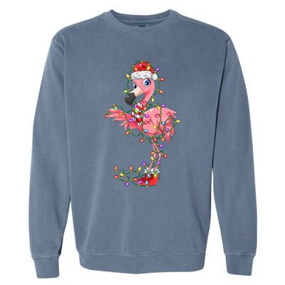 Flamingo Christmas Gift Pink Flamingo Gift Garment-Dyed Sweatshirt