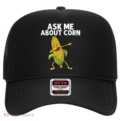 Funny Corn Gift For Men Women Corn On The Cob Costume Farmer High Crown Mesh Back Trucker Hat