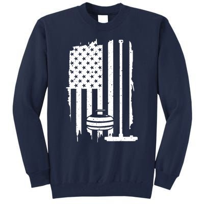 Funny Curling Gift For Men Women Curling Players USA Team Tall Sweatshirt