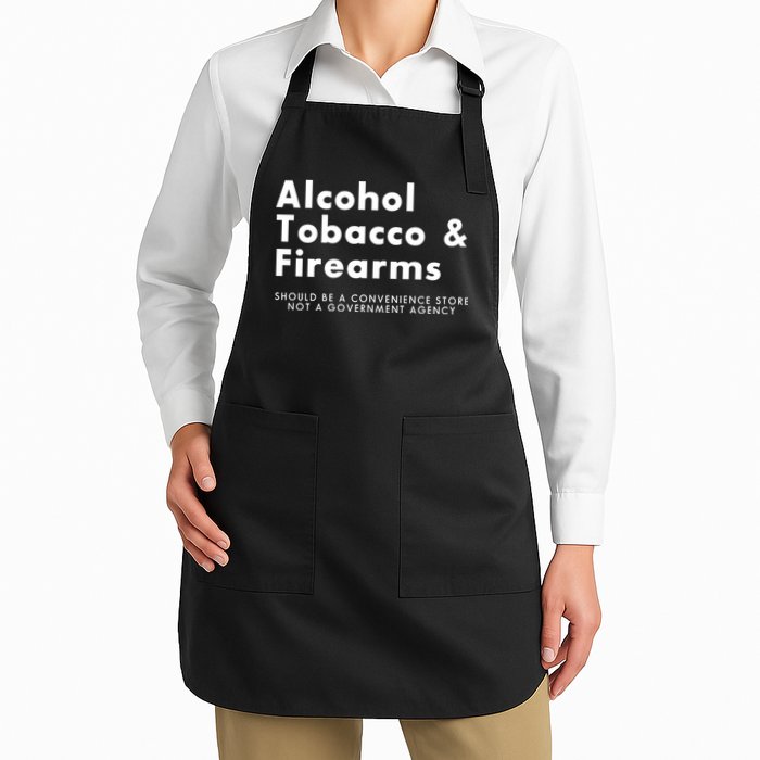 Funny Conservative Gun Rights Second Amendment Full-Length Apron With Pockets