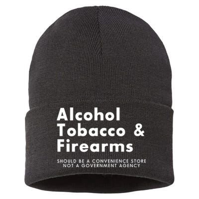 Funny Conservative Gun Rights Second Amendment Sustainable Knit Beanie