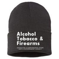 Funny Conservative Gun Rights Second Amendment Sustainable Knit Beanie