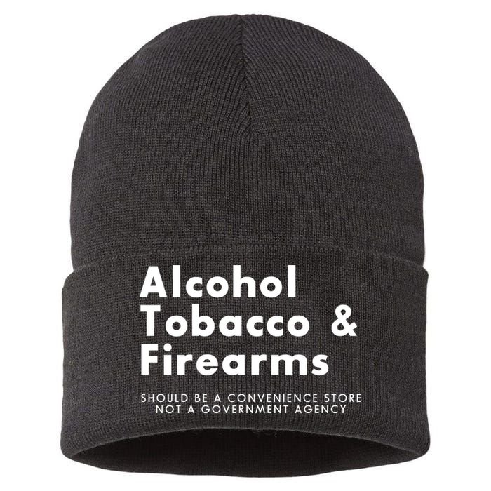 Funny Conservative Gun Rights Second Amendment Sustainable Knit Beanie