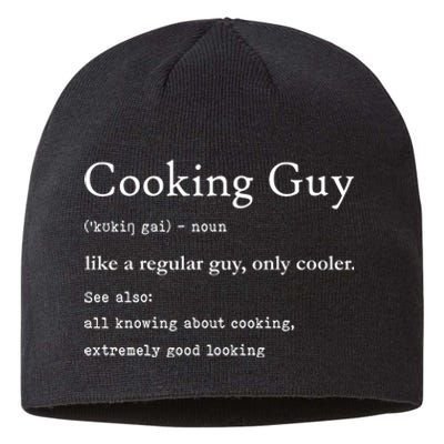 Funny Cooking Guy Definition Gift For Cook Lovers Sustainable Beanie