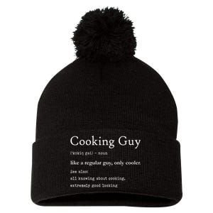 Funny Cooking Guy Definition Gift For Cook Lovers Pom Pom 12in Knit Beanie