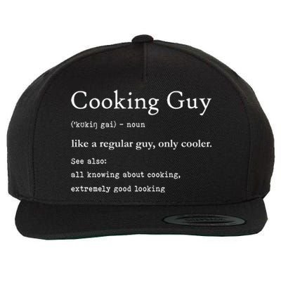 Funny Cooking Guy Definition Gift For Cook Lovers Wool Snapback Cap