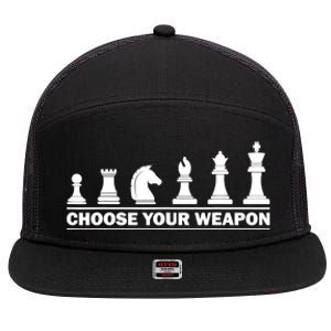 Funny Chess Gift For Chess Lover Kids Boys Girls Cool Player Gift 7 Panel Mesh Trucker Snapback Hat