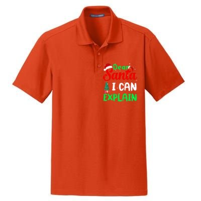 Funny Christmas Gift Dear Santa I Can Explain Meaningful Gift Dry Zone Grid Polo