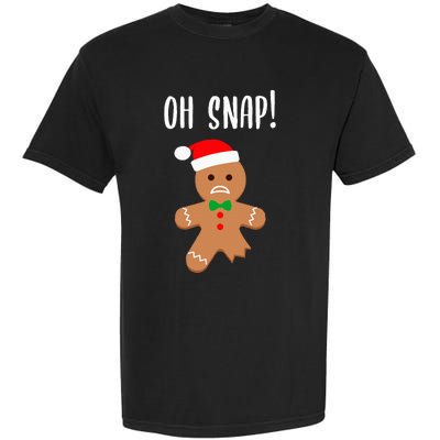 Funny Christmas Gingerbread Man Oh Snap Garment-Dyed Heavyweight T-Shirt