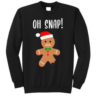 Funny Christmas Gingerbread Man Oh Snap Sweatshirt