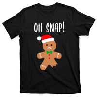 Funny Christmas Gingerbread Man Oh Snap T-Shirt