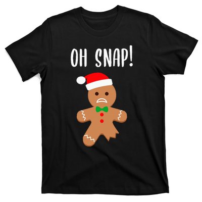 Funny Christmas Gingerbread Man Oh Snap T-Shirt