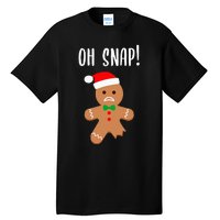 Funny Christmas Gingerbread Man Oh Snap Tall T-Shirt