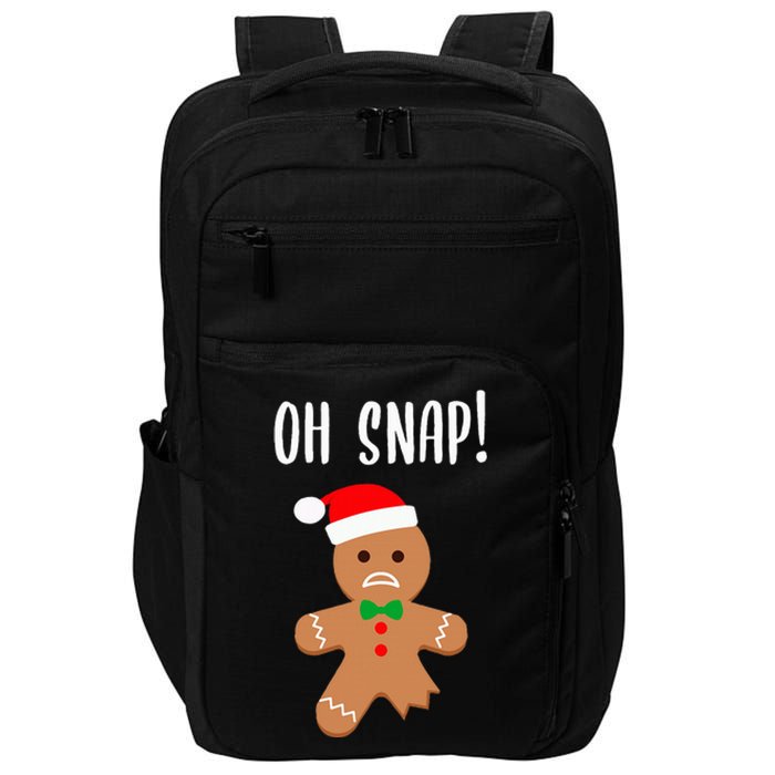 Funny Christmas Gingerbread Man Oh Snap Impact Tech Backpack