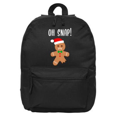 Funny Christmas Gingerbread Man Oh Snap 16 in Basic Backpack