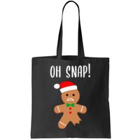 Funny Christmas Gingerbread Man Oh Snap Tote Bag