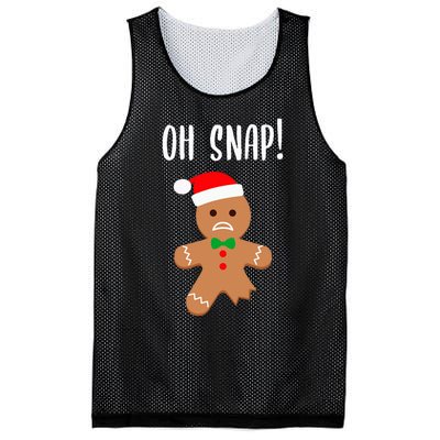 Funny Christmas Gingerbread Man Oh Snap Mesh Reversible Basketball Jersey Tank