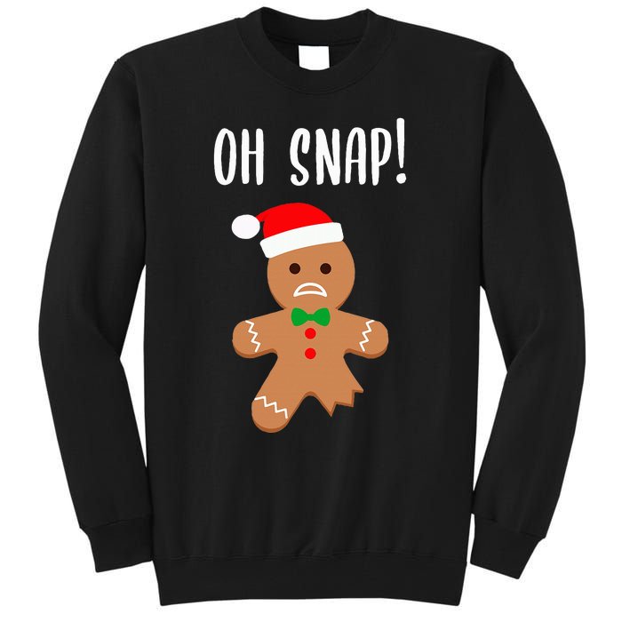 Funny Christmas Gingerbread Man Oh Snap Tall Sweatshirt