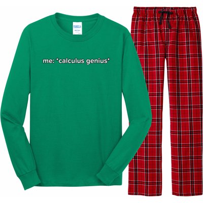 Funny Calculus Genius Meme Math Long Sleeve Pajama Set