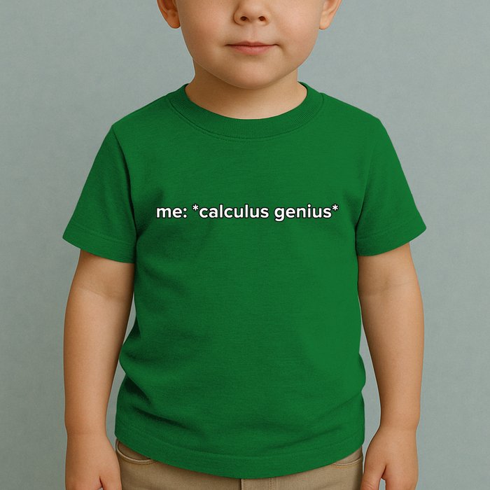 Funny Calculus Genius Meme Math Toddler T-Shirt