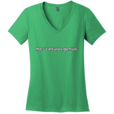 Funny Calculus Genius Meme Math Women's V-Neck T-Shirt
