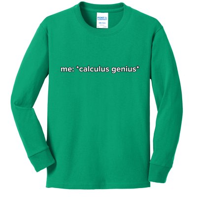 Funny Calculus Genius Meme Math Kids Long Sleeve Shirt