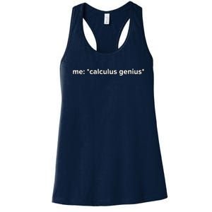 Funny Calculus Genius Meme Math Women's Racerback Tank