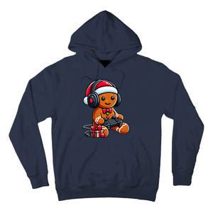 Funny Christmas Gamer Gingerbread Xmas Gaming Tall Hoodie