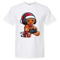 Funny Christmas Gamer Gingerbread Xmas Gaming Garment-Dyed Heavyweight T-Shirt