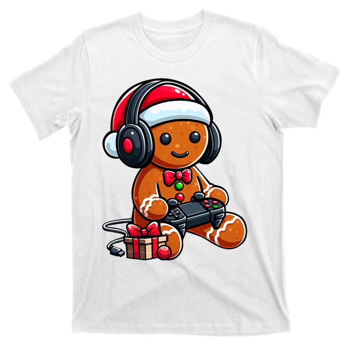 Funny Christmas Gamer Gingerbread Xmas Gaming T-Shirt