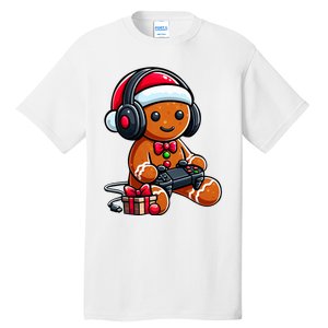 Funny Christmas Gamer Gingerbread Xmas Gaming Tall T-Shirt