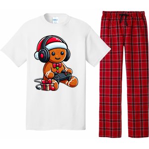 Funny Christmas Gamer Gingerbread Xmas Gaming Pajama Set