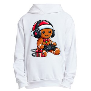 Funny Christmas Gamer Gingerbread Xmas Gaming Urban Pullover Hoodie