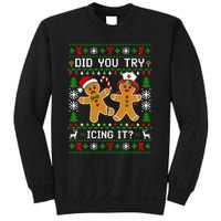 Funny Christmas Gingerbread Man Nurse Did You Try Icing It Sweatshirt