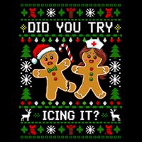 Funny Christmas Gingerbread Man Nurse Did You Try Icing It Impact Tech Backpack